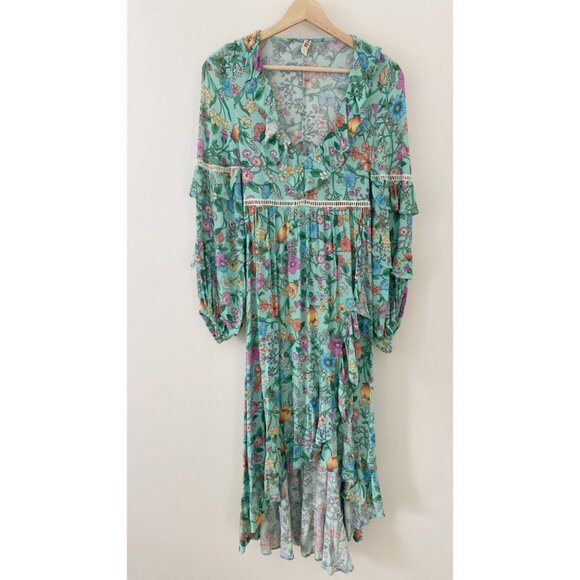 Spell & the Gypsy Collective Birthstone Sayulita Frill Maxi Gown Dress - Picture 1 of 12